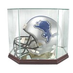 ETCHED GLASS FULL SIZE FOOTBALL HELMET DISPLAY CASE